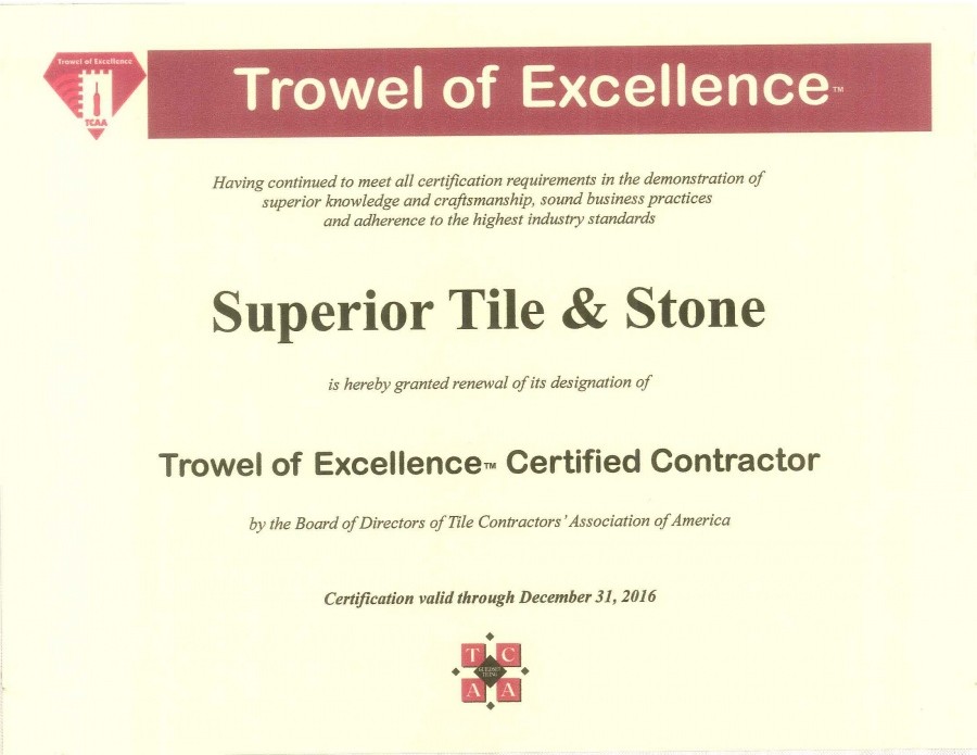 2015 Recertification Certificate